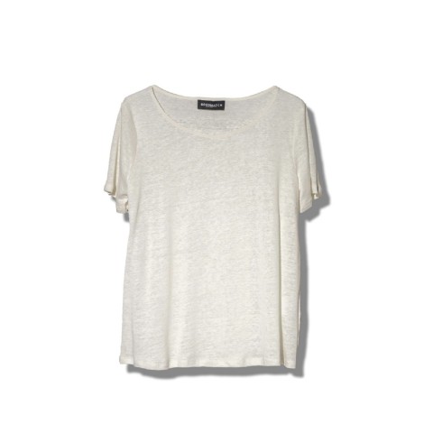 T-shirt Essential in 100% Lino – Bianco Latte
