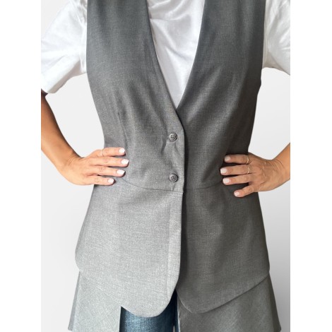 Gilet asimmetrico sartoriale