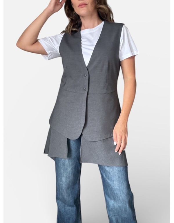 Gilet asimmetrico sartoriale