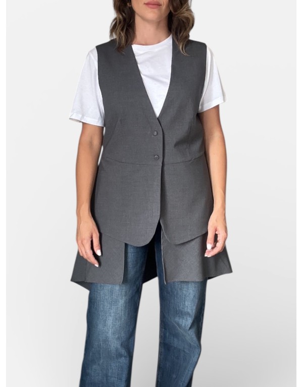 Gilet asimmetrico sartoriale