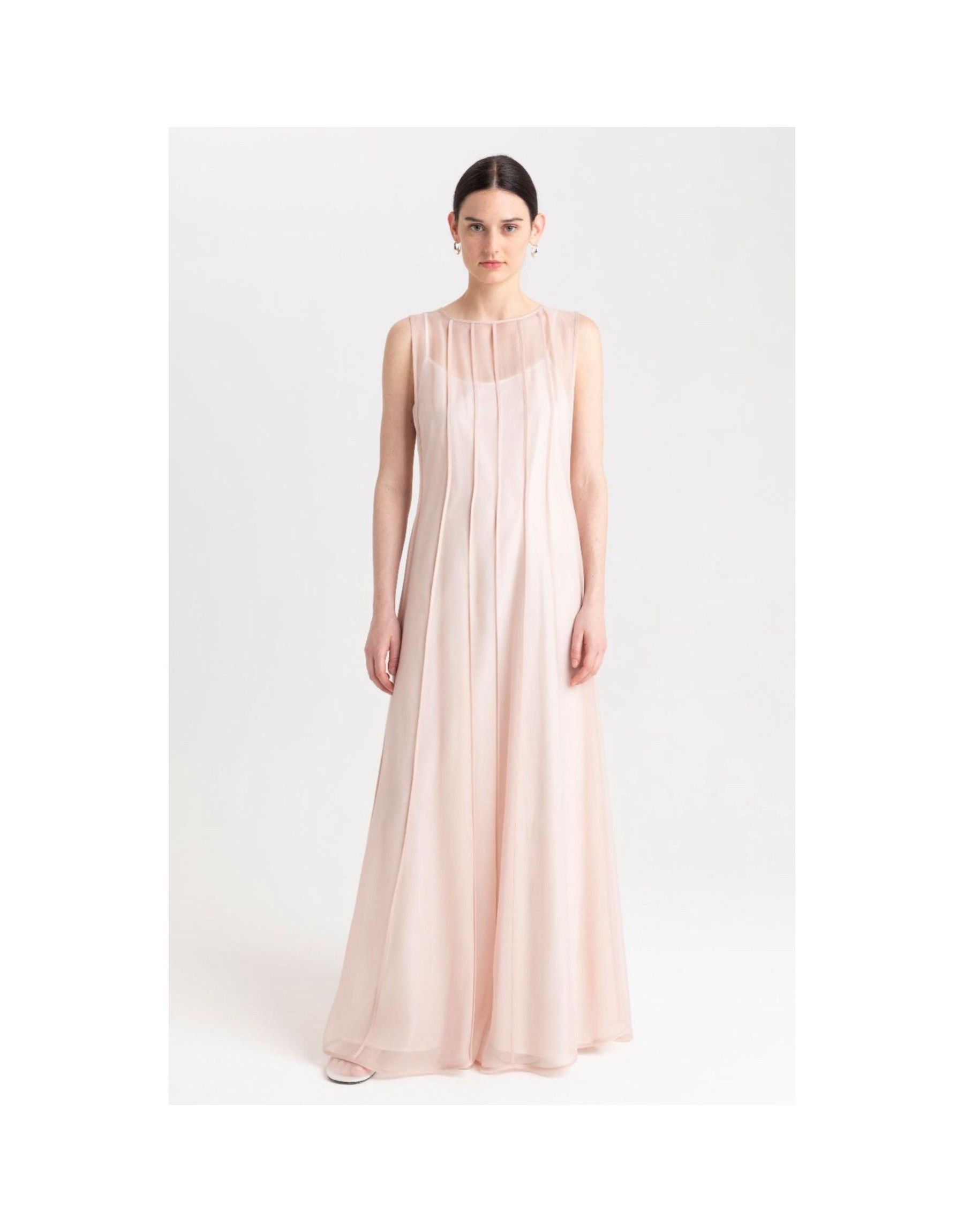 Abito Lungo "Soffio di Petalo" in Chiffon