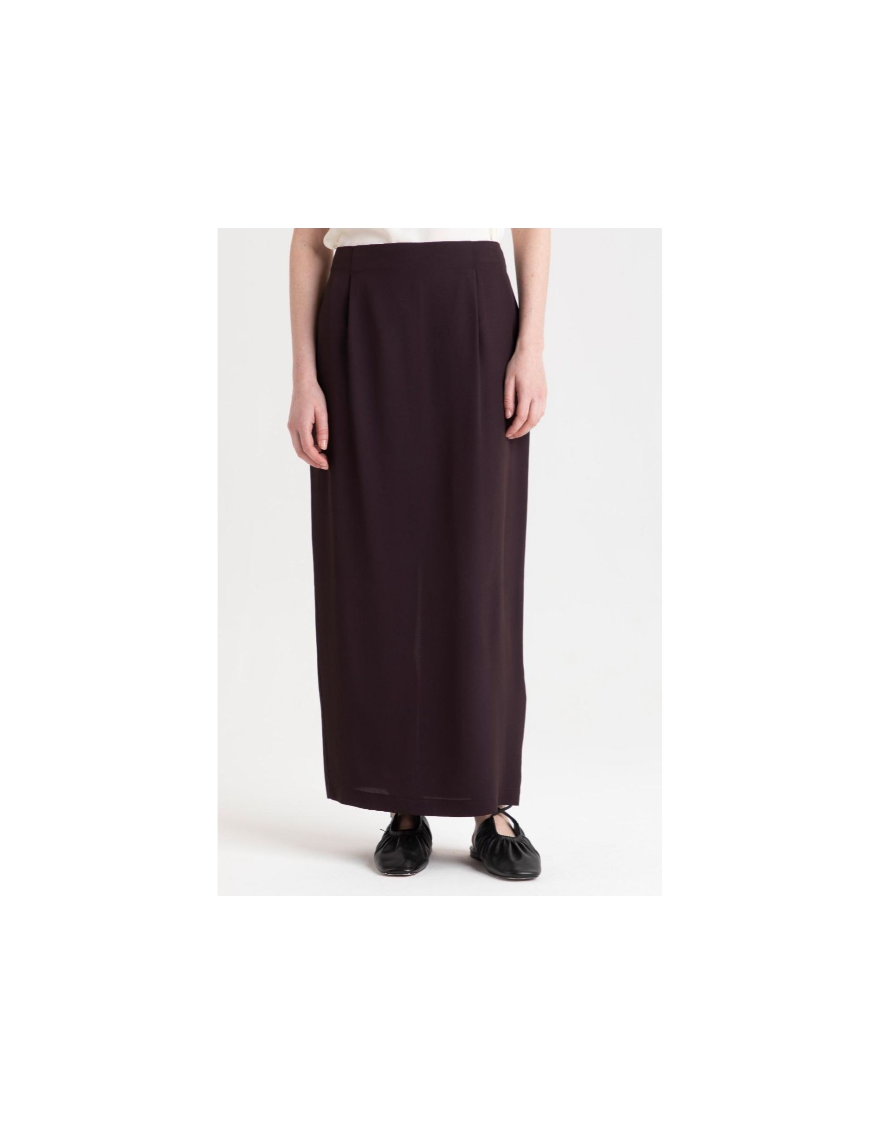 Gonna Maxi a Colonna – Color Cioccolato Fonde