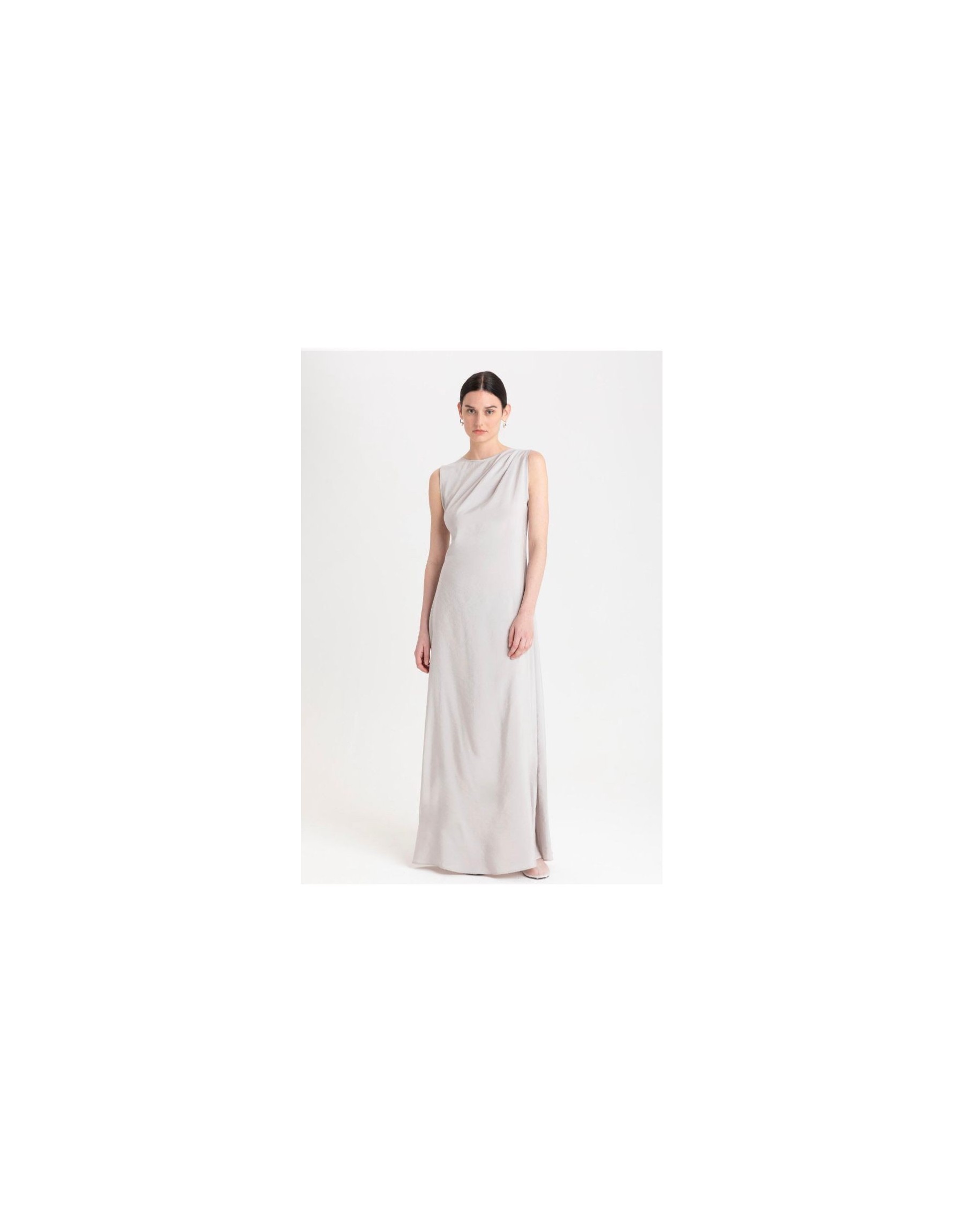 Abito Maxi "Dusty Silk" – Eleganza Fluida e Scultorea