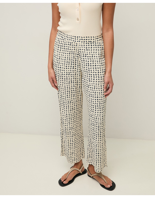 Pantalone Wide-Leg a Fantasia Geometrica "Retro-Chic"