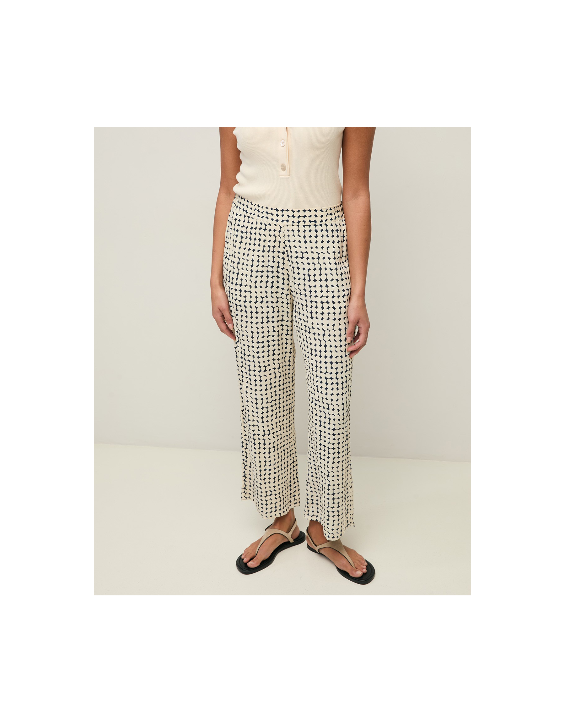 Pantalone Wide-Leg a Fantasia Geometrica "Retro-Chic"