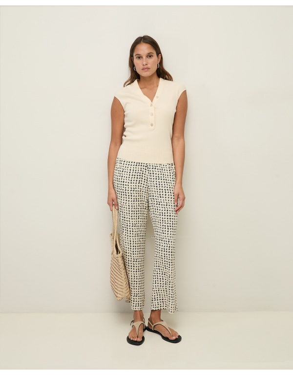 Pantalone Wide-Leg a Fantasia Geometrica "Retro-Chic"
