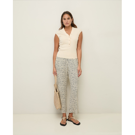 Pantalone Wide-Leg a Fantasia Geometrica "Retro-Chic"