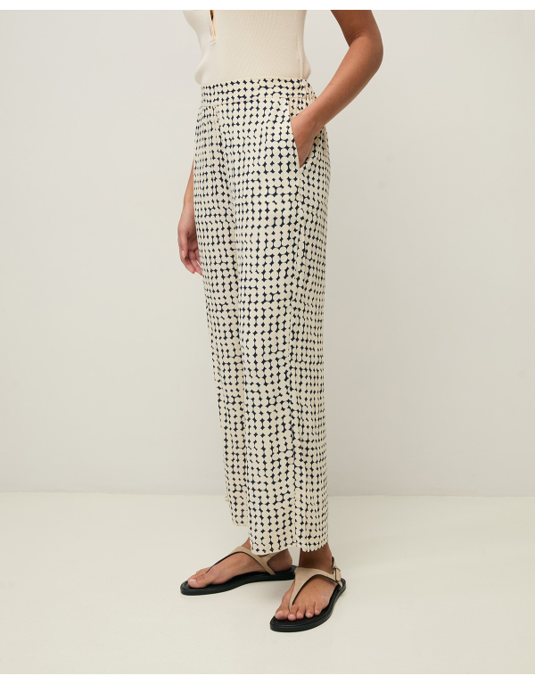 Pantalone Wide-Leg a Fantasia Geometrica "Retro-Chic"