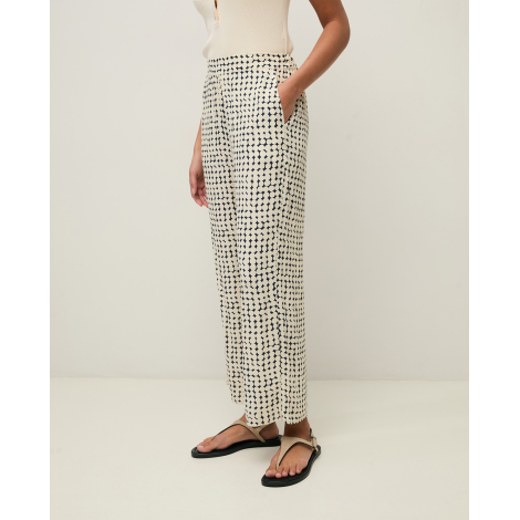 Pantalone Wide-Leg a Fantasia Geometrica "Retro-Chic"