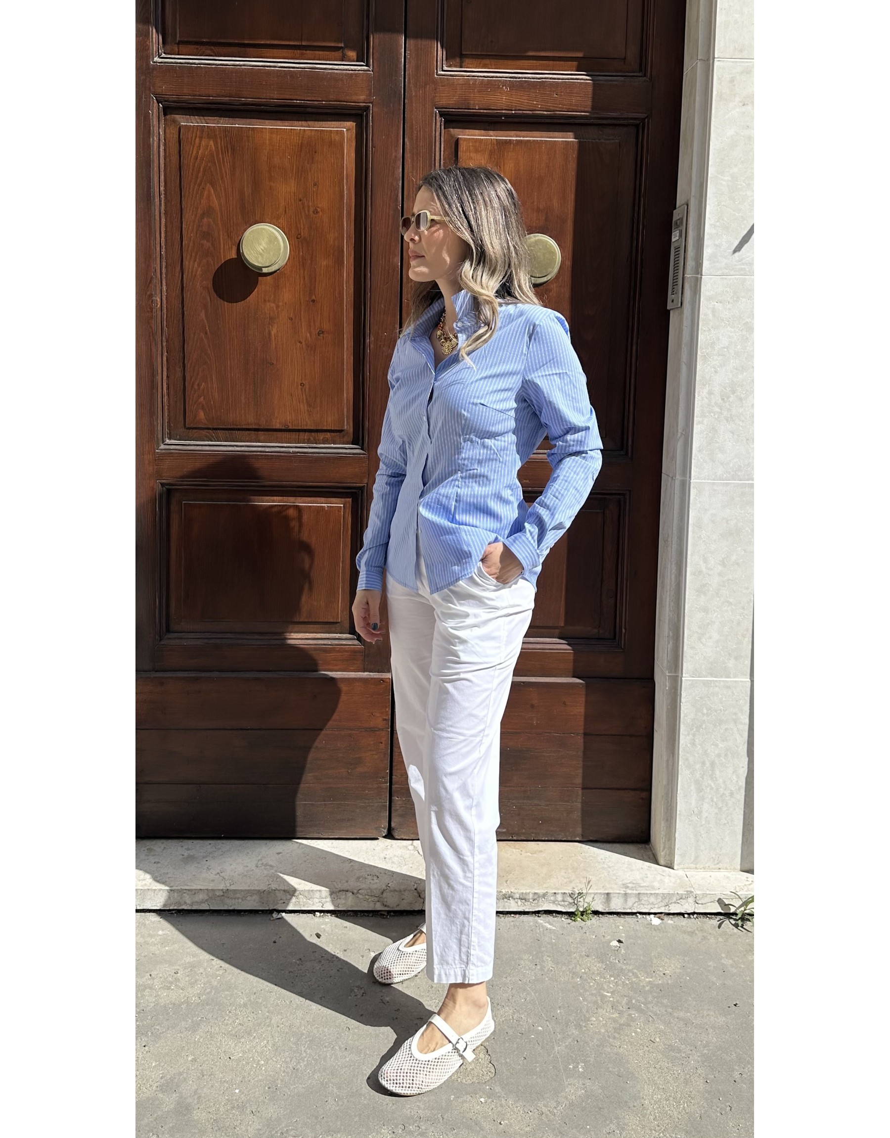 Pantaloni Chino Soft-Touch con Vita Elasticizzata