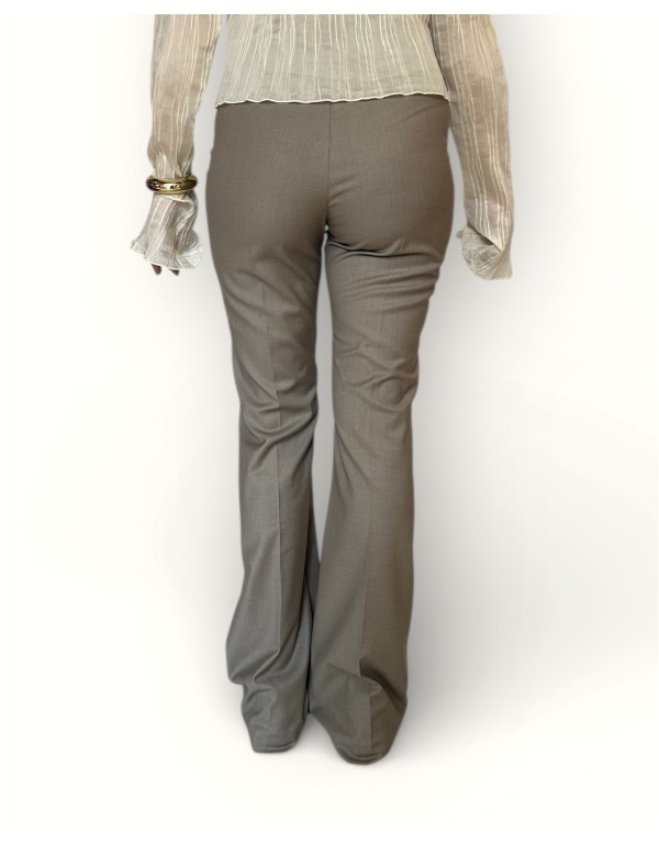 Pantalone flare taupe