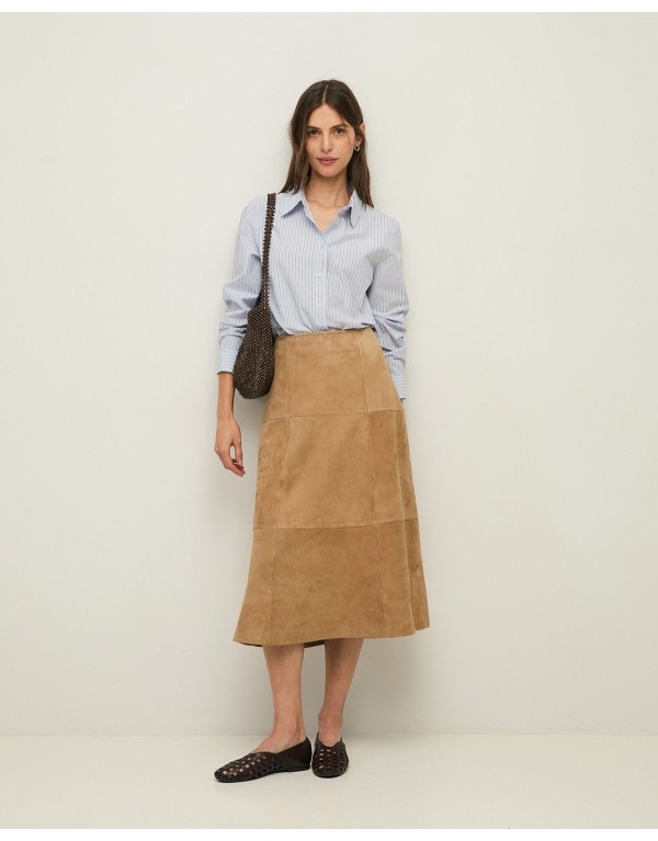 Camicia Regular Fit in Cotone Biologico a Righe