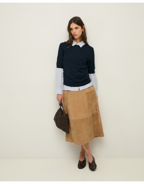 Camicia Regular Fit in Cotone Biologico a Righe