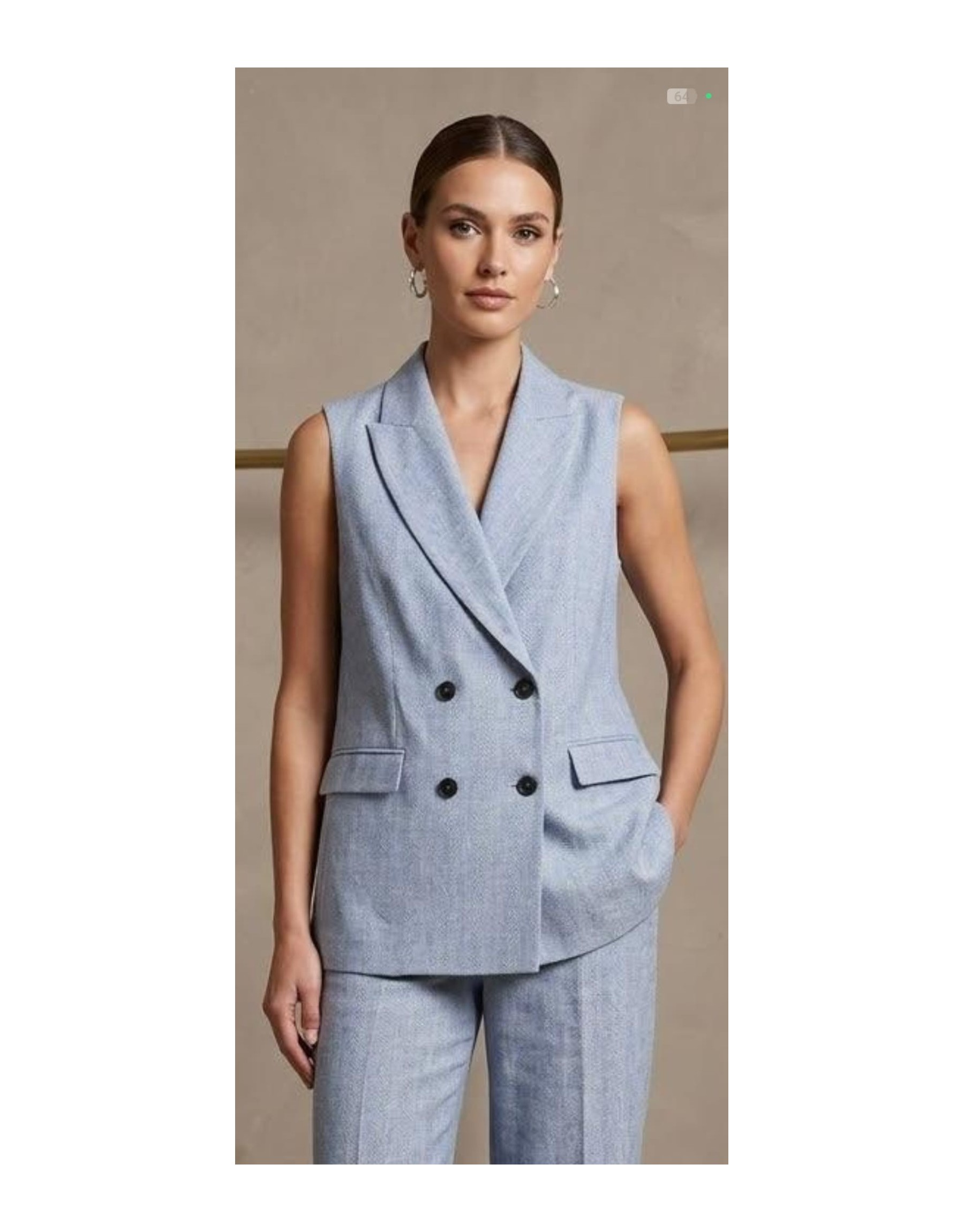 Gilet Sartoriale Doppiopetto in Lino e Cotone – L'Icona del Nuovo Formalismo