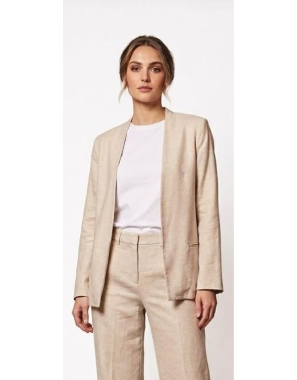 Blazer Destrutturato in Lino e Cotone – L’Eleganza del Minimalismo