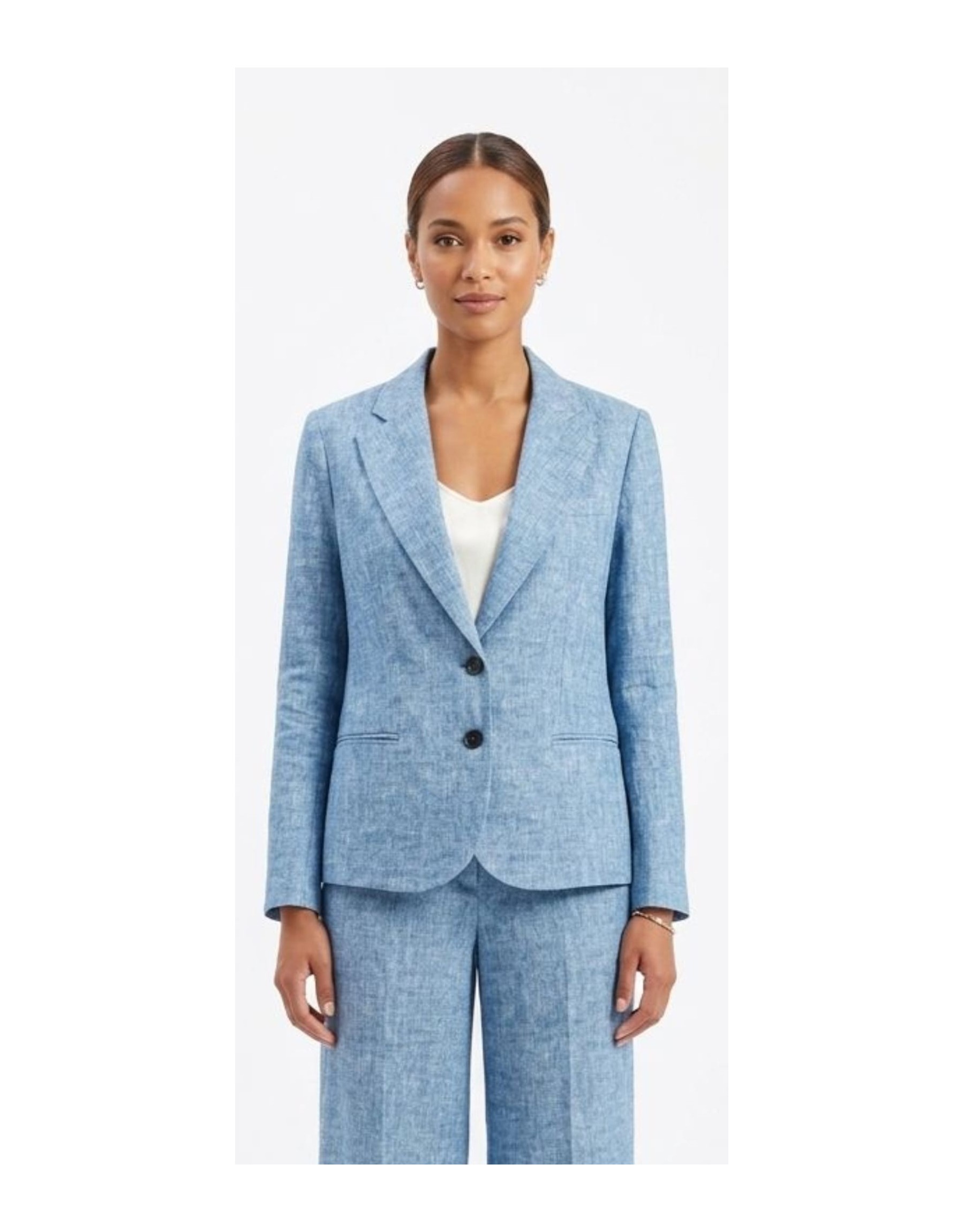 Blazer Sartoriale Monopetto in cotone fiammato