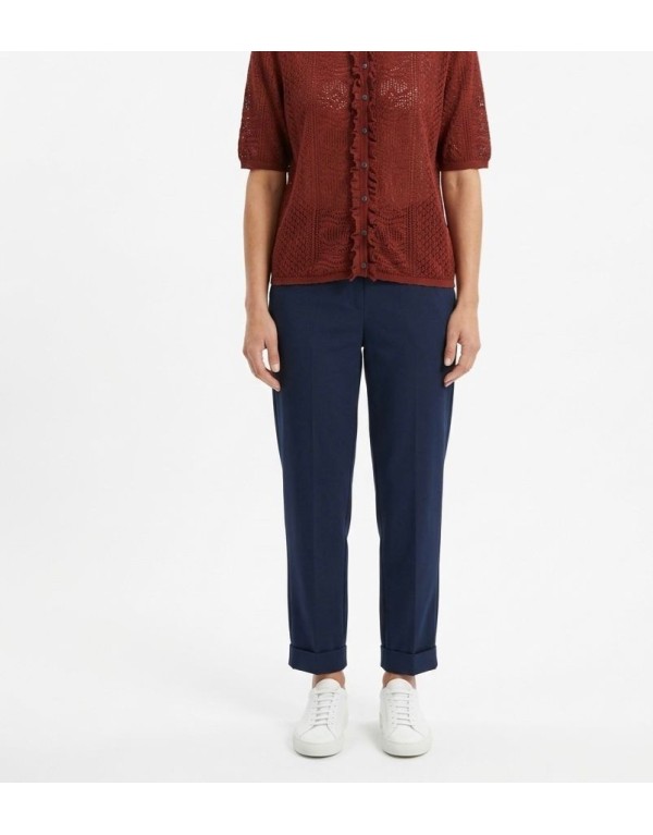 Pantalone Pollon in Popeline di Cotone – Blu Navy