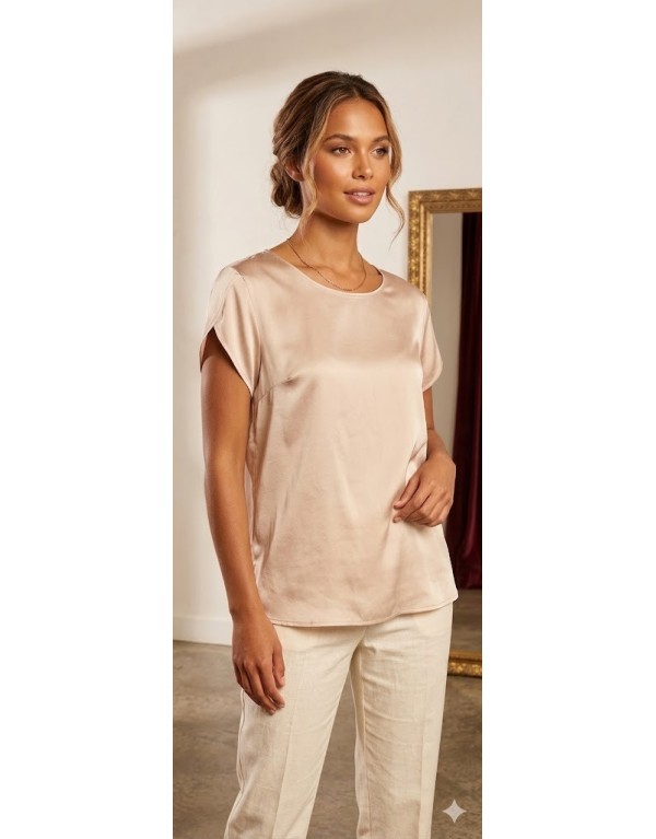 Blusa in Viscosa Satinata – Eleganza Fluida