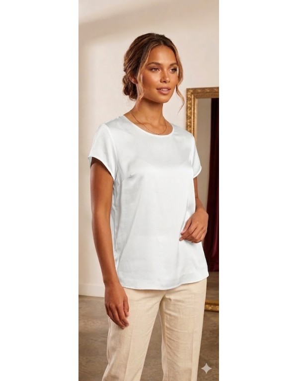 Blusa in Viscosa Satinata – Eleganza Fluida