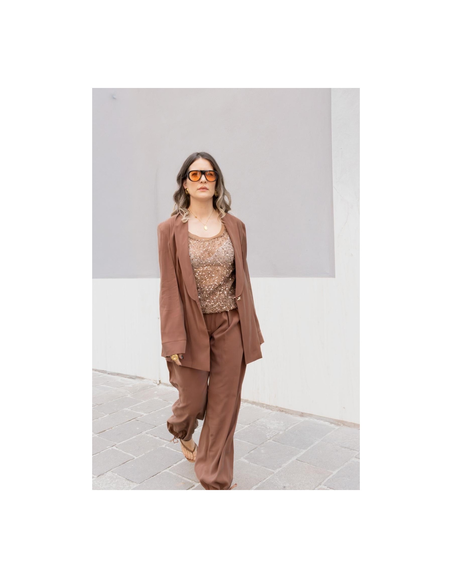 Pantaloni a Palazzo in viscosa  Marrone Cioccolato - L'Incontro tra Eleganza e Comodità