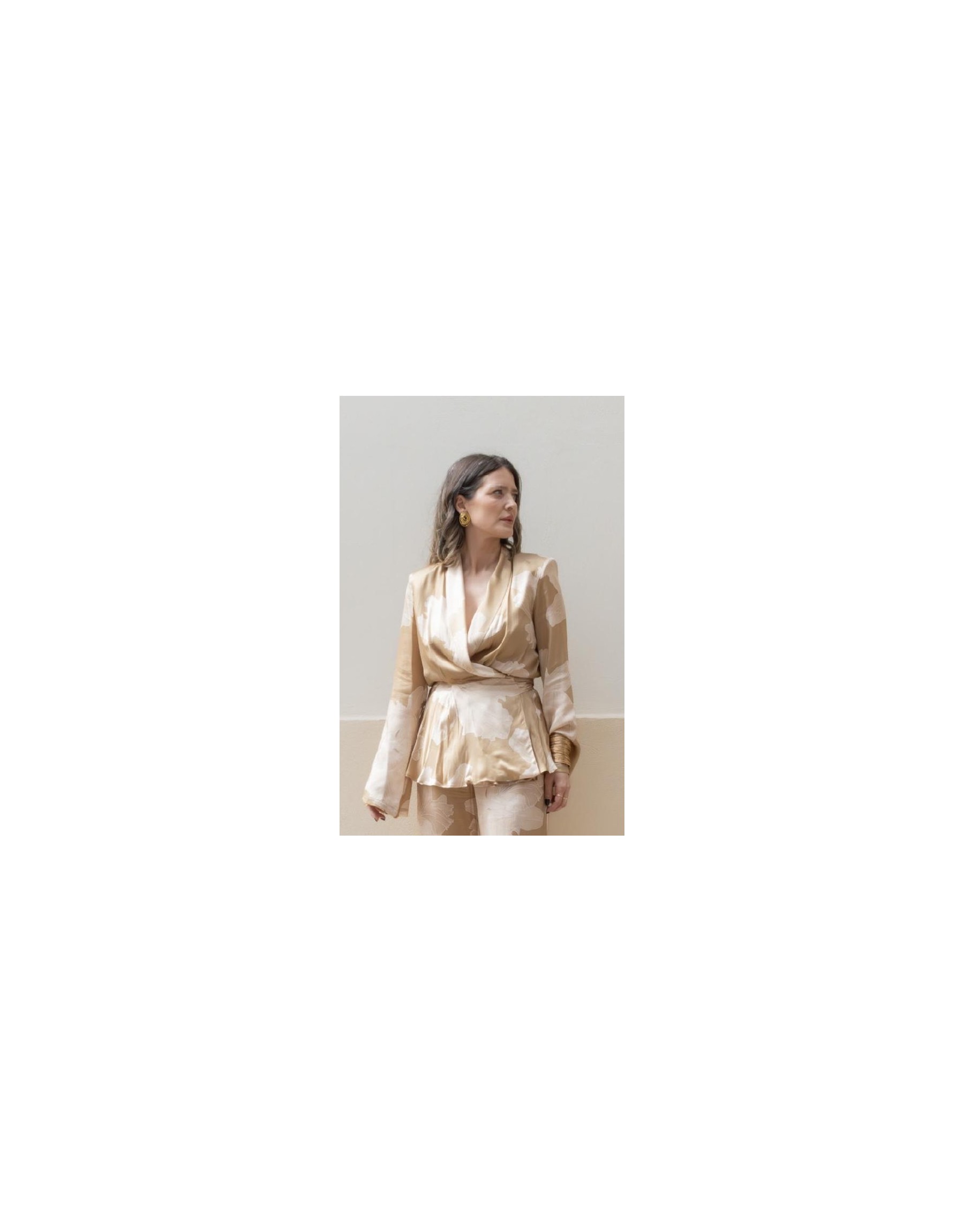 Blazer "Wrap"  Fantasia Floreale – Eleganza Fluida