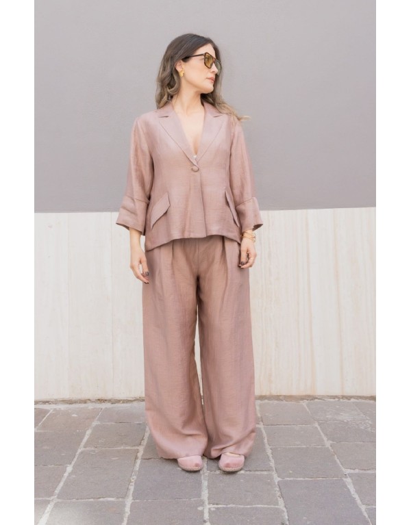 Blazer in Puro Lino – Eleganza Vibrante