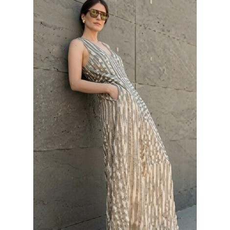 Abito Maxi in lino a Trapezio – Eleganza Naturale e Comfort