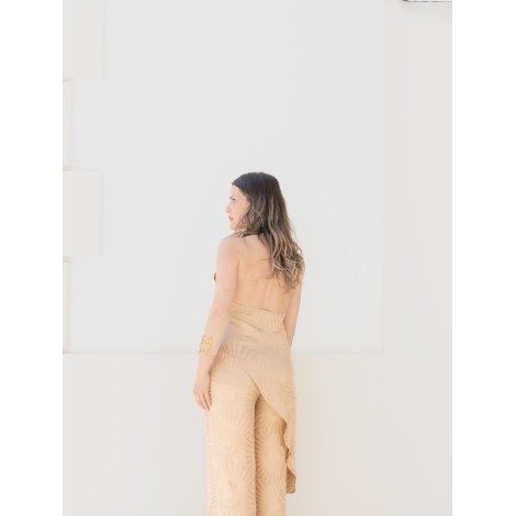 Top Asimmetrico con Scollo all'Americana – Oro Antico