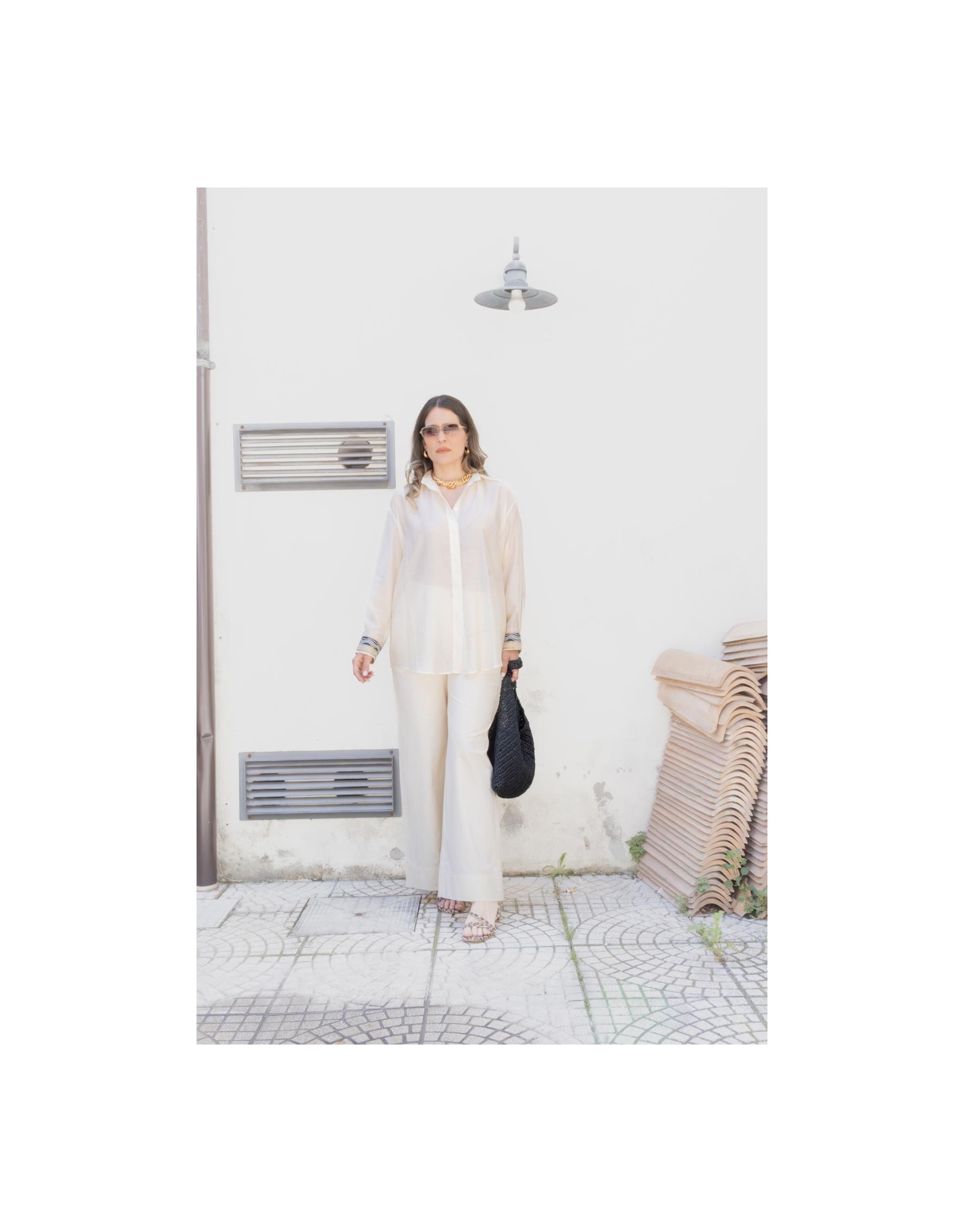 Camicia Oversize  – Dettaglio Polsini Ethnic-Chic