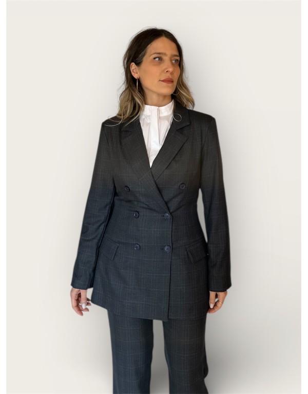 Blazer check fittato
