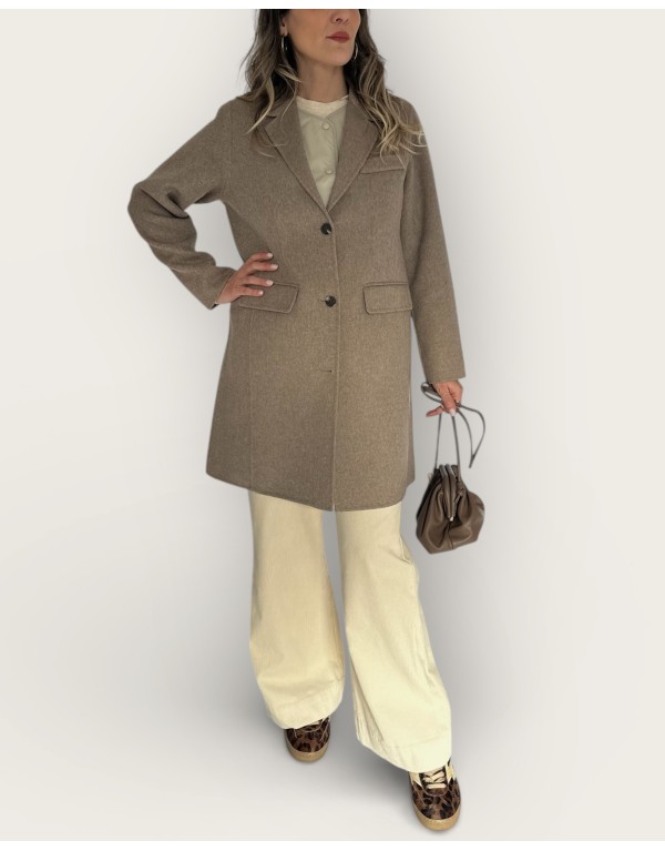 Cappotto midi mélange