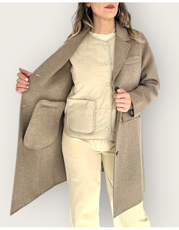 Cappotto midi mélange