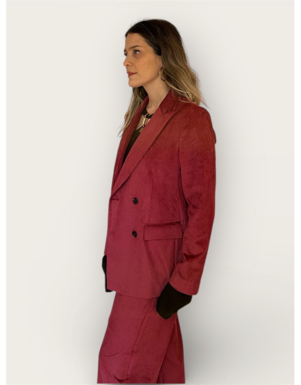 Blazer Borgogna in velluto