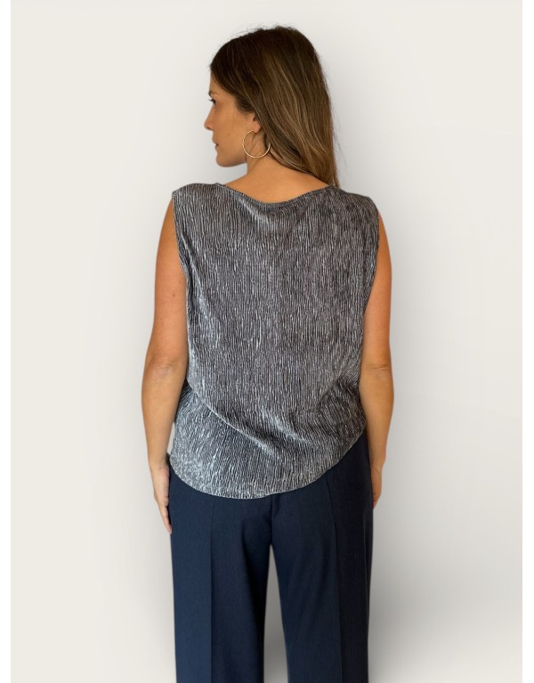 Top in velluto antracite