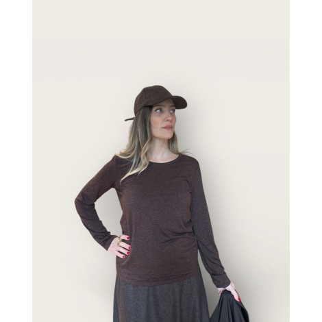 Blusa in maglia lurex