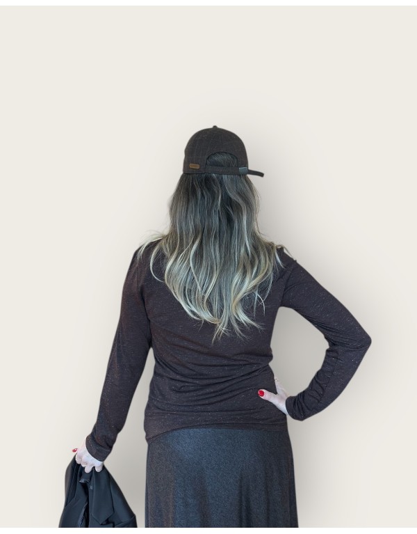 Blusa in maglia lurex