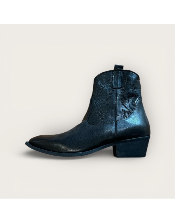 Texano Donna in Pelle Nera