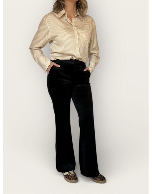 Pantalone flare in velluto