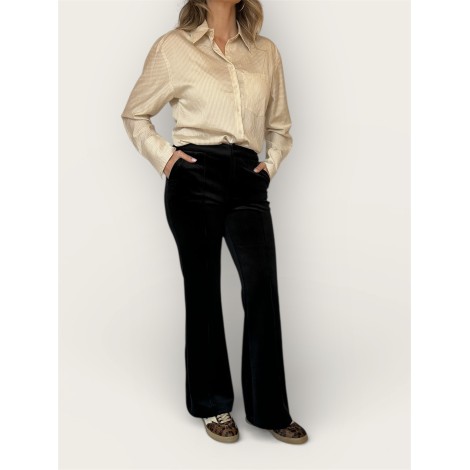Pantalone flare in velluto