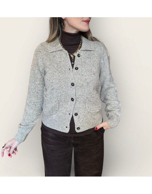 Cardigan in lana Beige Melange – Il tuo nuovo "Mai più senza"