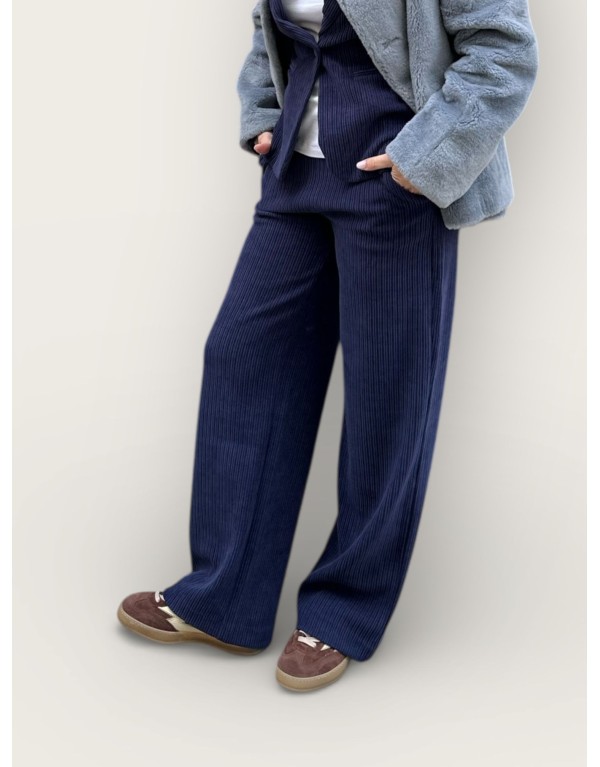 Pantalone in Velluto a Coste – Blu Navy