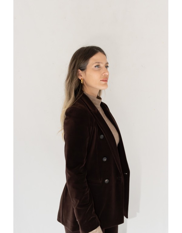 Blazer velluto cioccolato