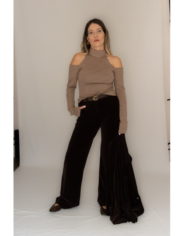 Pantalone velluto cioccolato