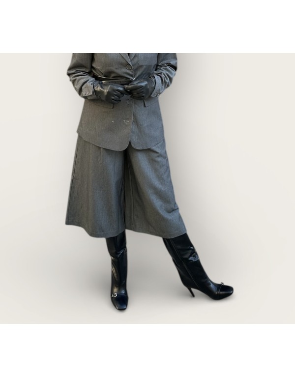 Pantalone culotte grigio