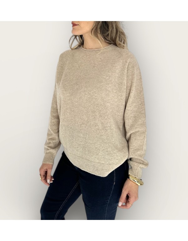 Maglia girocollo 100% lana