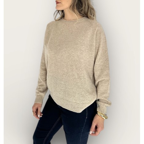 Maglia girocollo 100% lana