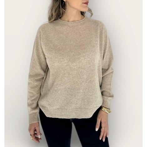 Maglia girocollo 100% lana