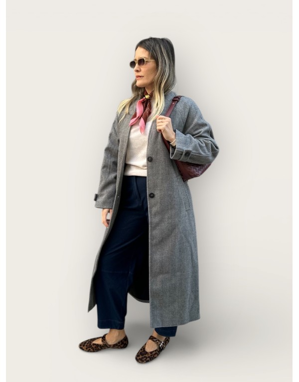 Cappotto spigato grigio