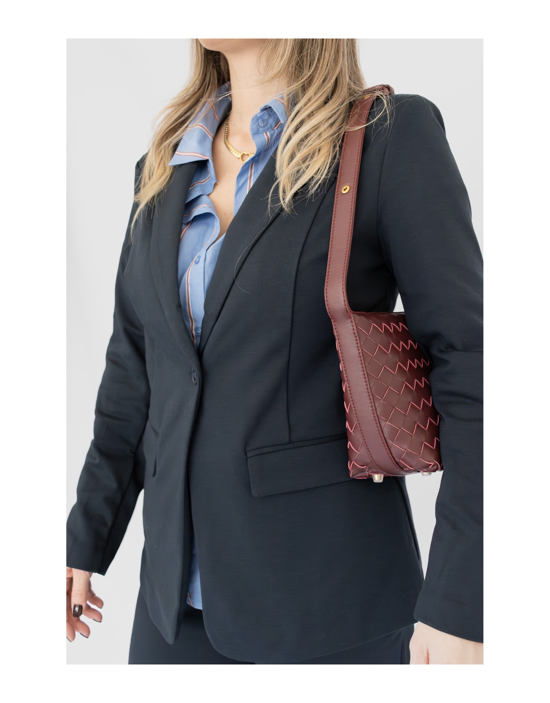 Blazer punto Milano blu