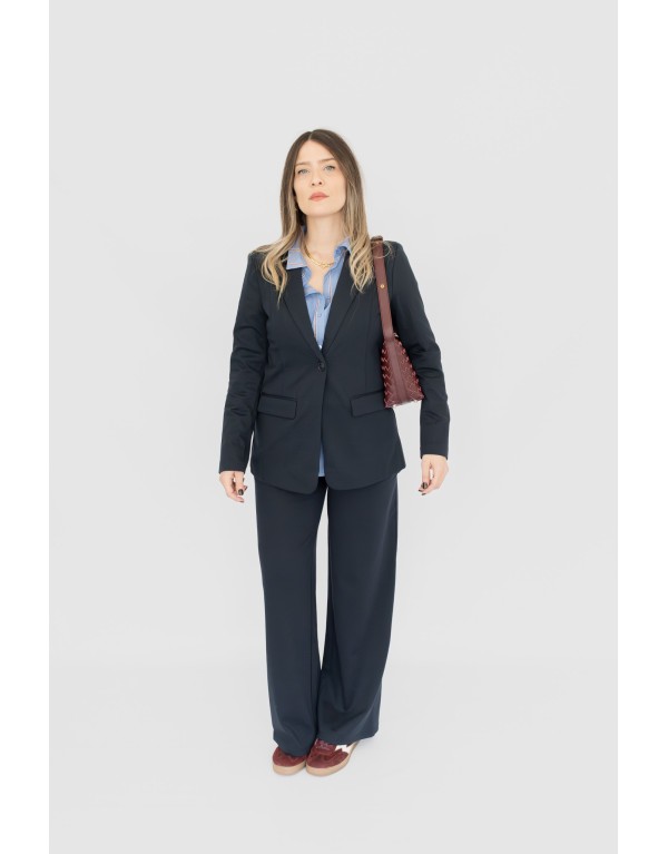 Blazer punto Milano blu